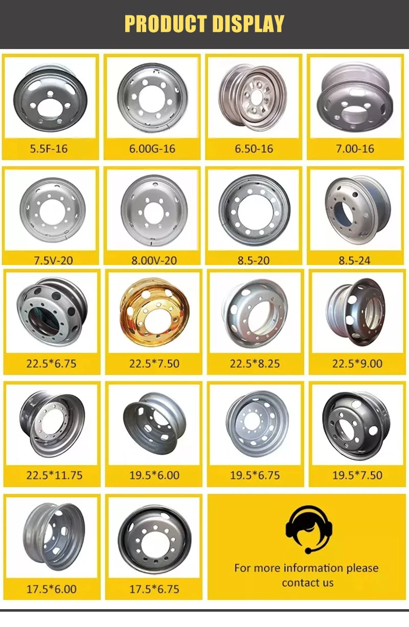 Tube Truck and Bus Steel Wheel 5.5f-16 with High Quality and Nice Price